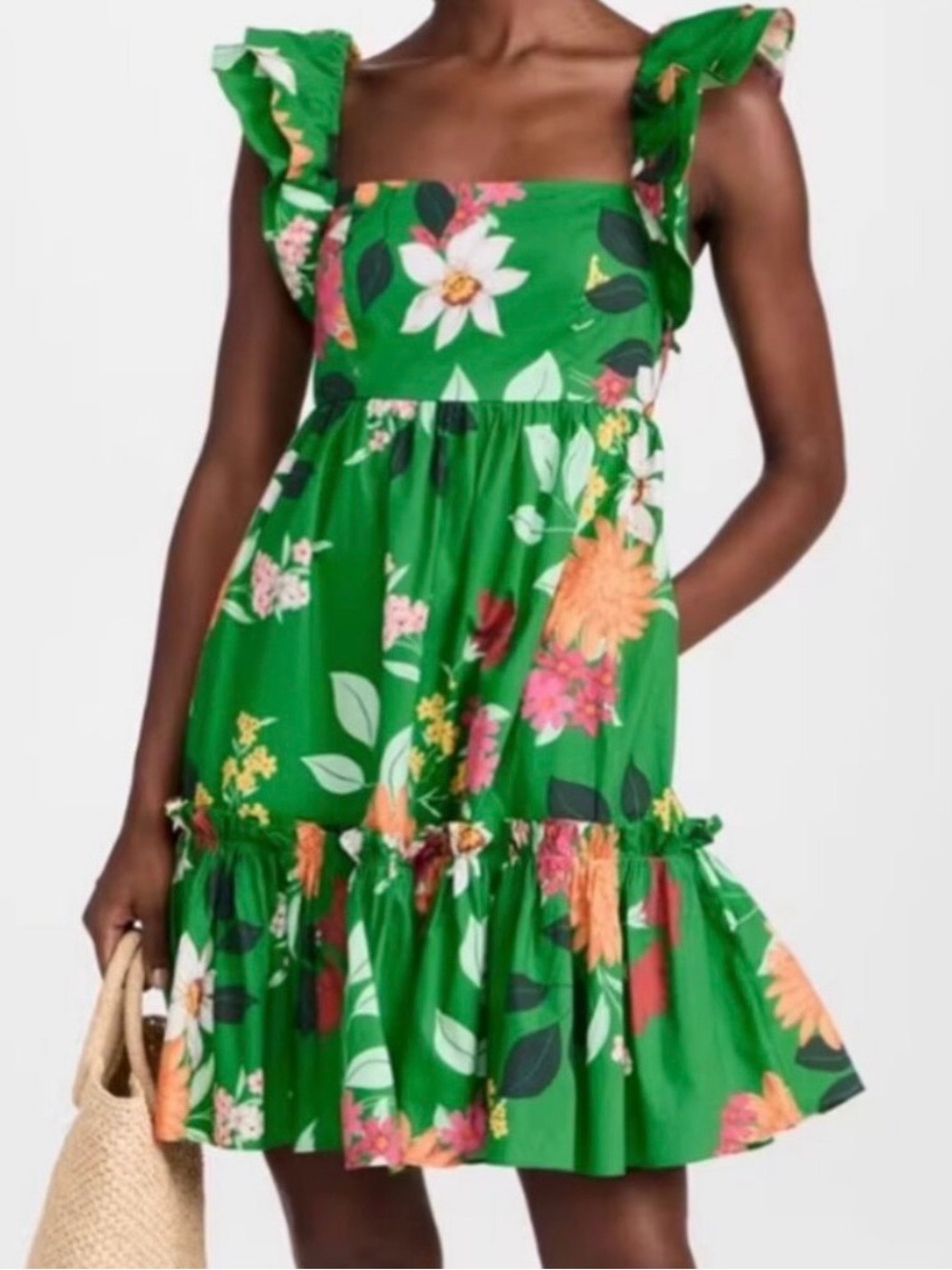 Cara Cara Lexa Mini Dress in Punch Floral Green Size XS